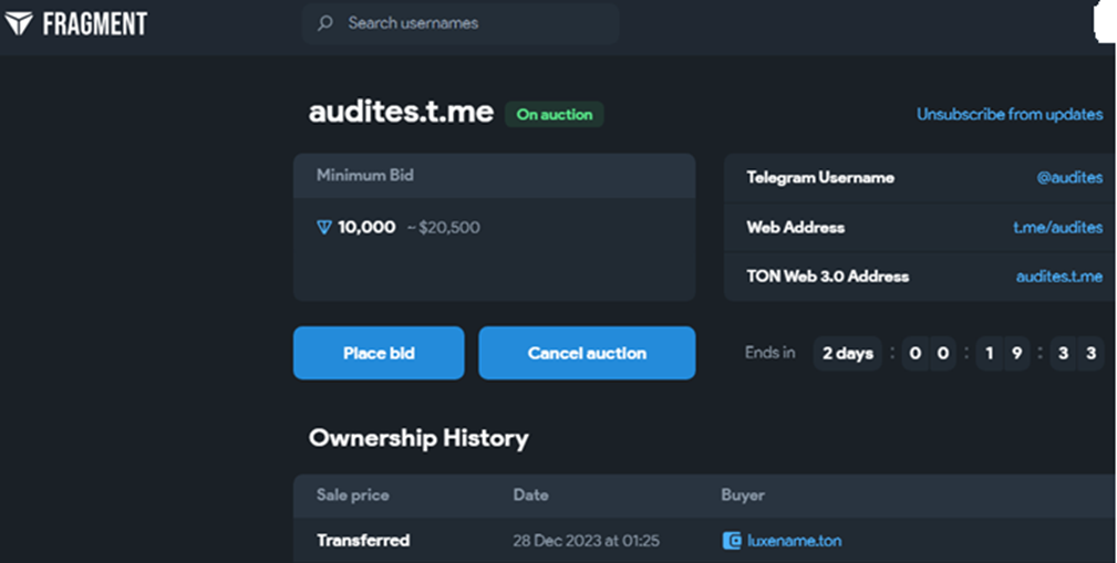Telegram Fragment Platform